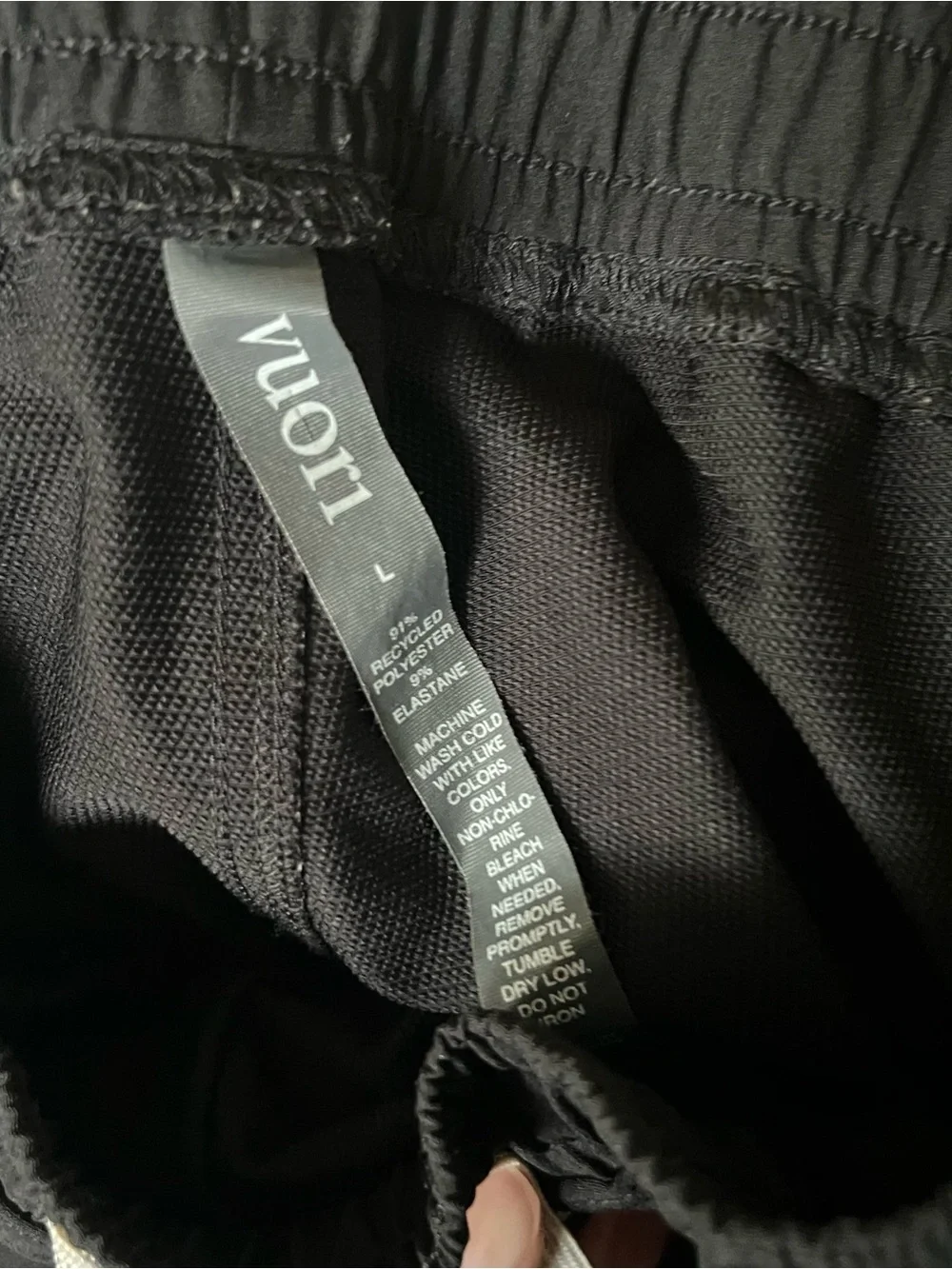 Vuori Transit Jogger Stretch Athletic Mens L Black Tapered Joggers